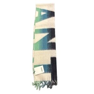 Isabel Marant Loliana alpaca scarf with logo New $385